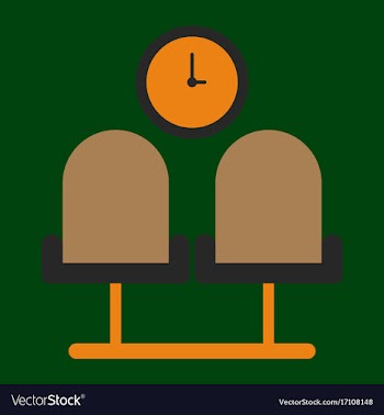 Icon in flat design for airport waiting hall vector image