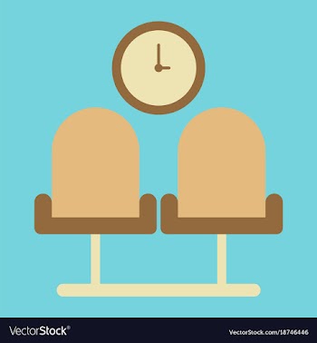 Icon in flat design for airport waiting hall vector image
