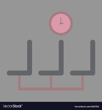 Icon in flat design for airport waiting hall vector image