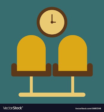 Icon in flat design for airport waiting hall vector image
