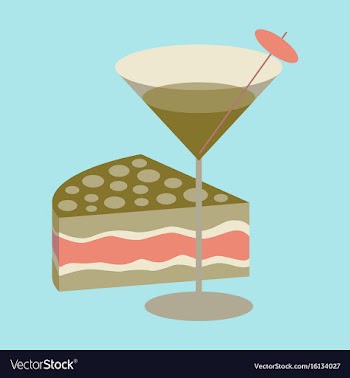 Icon in flat design for restaurant cocktail and vector image