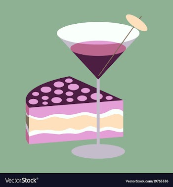 Icon in flat design for restaurant cocktail and vector image