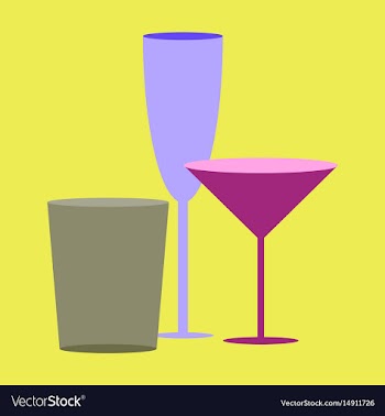 Icon in flat design for restaurant cocktail vector image