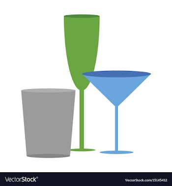Icon in flat design for restaurant cocktail vector image