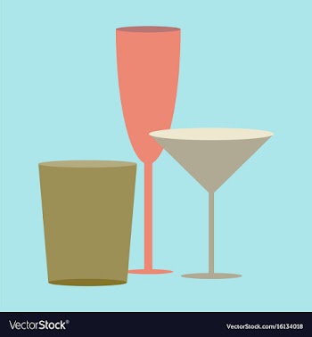 Icon in flat design for restaurant cocktail vector image
