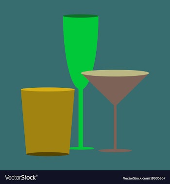 Icon in flat design for restaurant cocktail vector image
