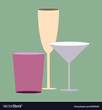 Icon in flat design for restaurant cocktail vector image