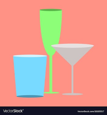 Icon in flat design for restaurant cocktail vector image