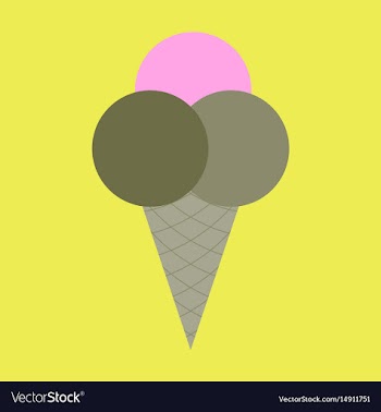 Icon in flat design for restaurant ice cream balls vector image