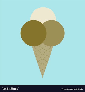 Icon in flat design for restaurant ice cream balls vector image