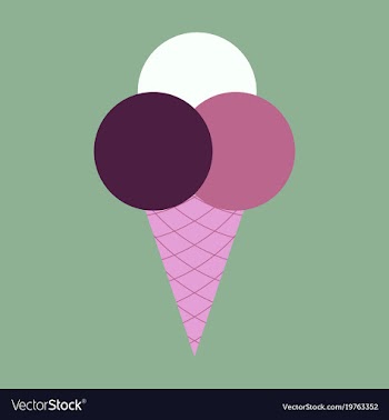 Icon in flat design for restaurant ice cream balls vector image