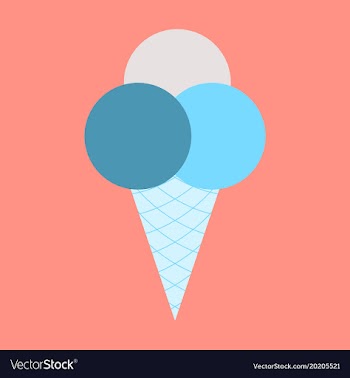 Icon in flat design for restaurant ice cream balls vector image