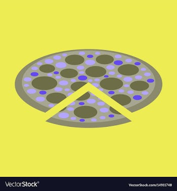 Icon in flat design for restaurant pizza vector image