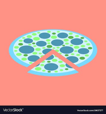 Icon in flat design for restaurant pizza vector image