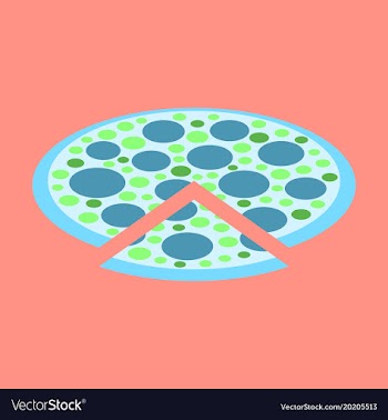 Icon in flat design for restaurant pizza vector image