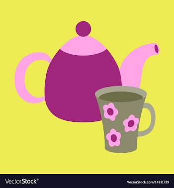 Icon in flat design for restaurant tea kettle and vector image