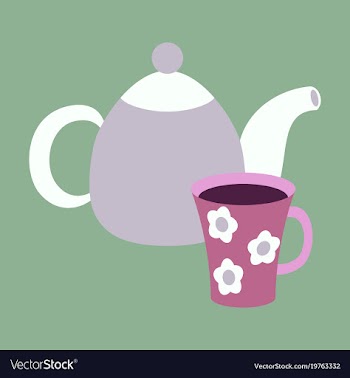 Icon in flat design for restaurant tea kettle and vector image