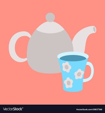 Icon in flat design for restaurant tea kettle and vector image