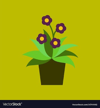 Icon in flat design geranium vector image