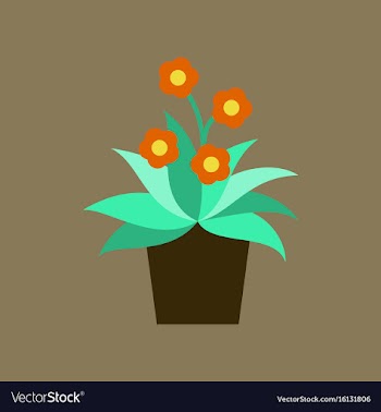 Icon in flat design geranium vector image