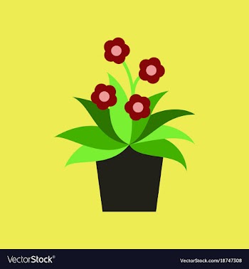 Icon in flat design geranium vector image