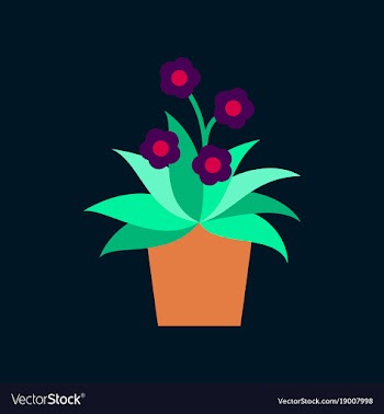 Icon in flat design geranium vector image