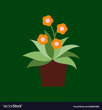 Icon in flat design geranium vector image