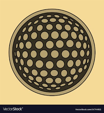 Icon in flat design golf ball vector image