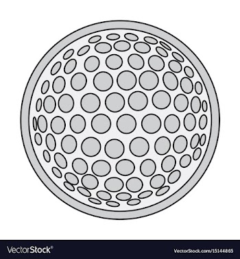 Icon in flat design golf ball vector image