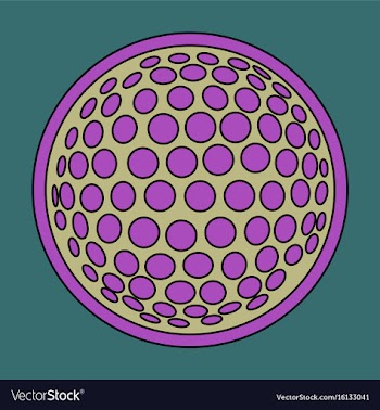 Icon in flat design golf ball vector image