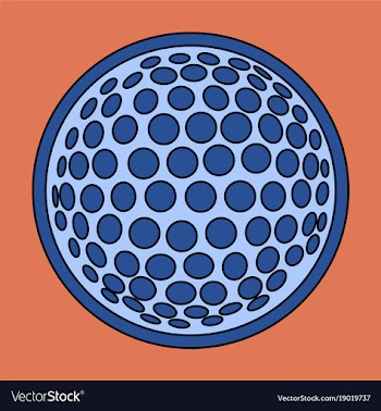 Icon in flat design golf ball vector image
