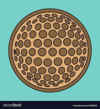 Icon in flat design golf ball vector image