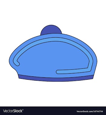 Icon in flat design golf beret vector image