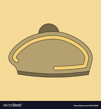 Icon in flat design golf beret vector image