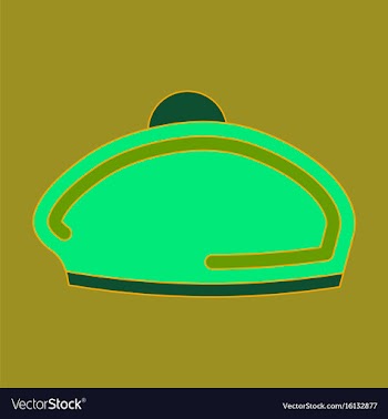 Icon in flat design golf beret vector image