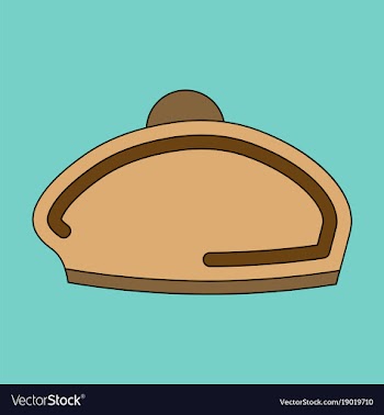 Icon in flat design golf beret vector image