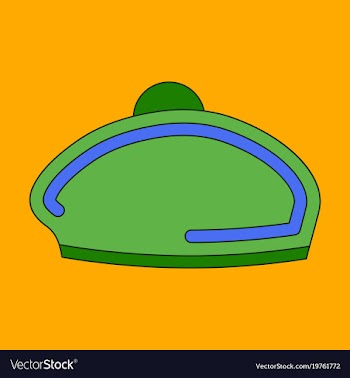 Icon in flat design golf beret vector image