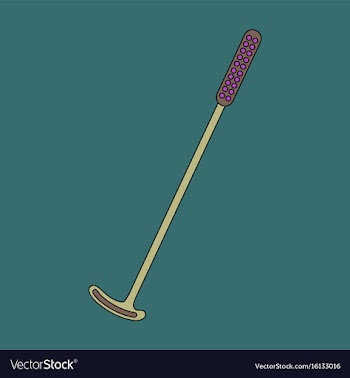 Icon in flat design golf club vector image