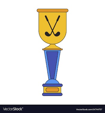 Icon in flat design golf cup vector image