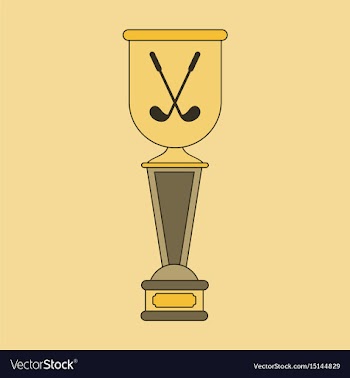 Icon in flat design golf cup vector image