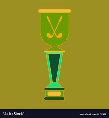 Icon in flat design golf cup vector image