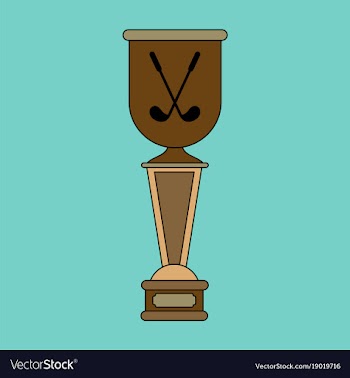Icon in flat design golf cup vector image