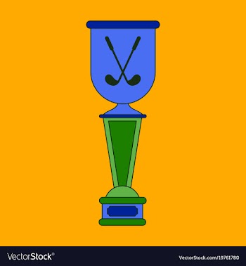 Icon in flat design golf cup vector image