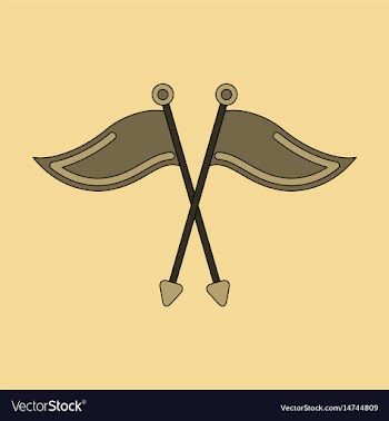 Icon in flat design golf flags vector image