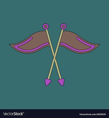 Icon in flat design golf flags vector image
