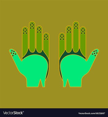 Icon in flat design golf gloves vector image