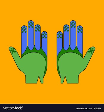 Icon in flat design golf gloves vector image