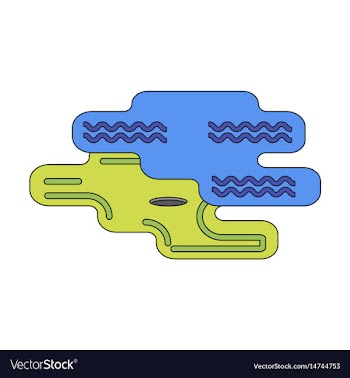 Icon in flat design golf hole vector image