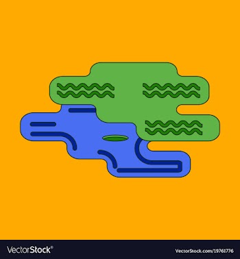 Icon in flat design golf hole vector image