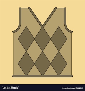 Icon in flat design golf vest vector image
